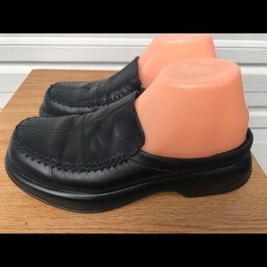 Dansko Black Leather Mules